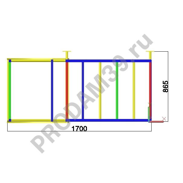 Детский спортивный комплекс Грузовичок (пристенный)
