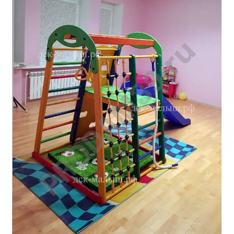 Детский спортивный комплекс-3 со скалодромом и горкой