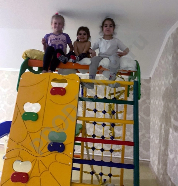 Детский спортивный комплекс-3 со скалодромом и горкой