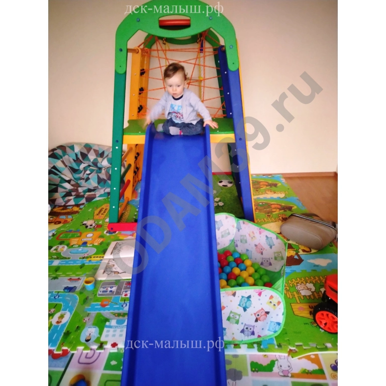 Детский спортивный комплекс-3 со скалодромом и горкой