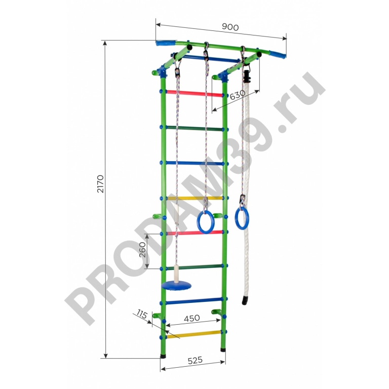Детский спортивный комплекс пристенный Start 1