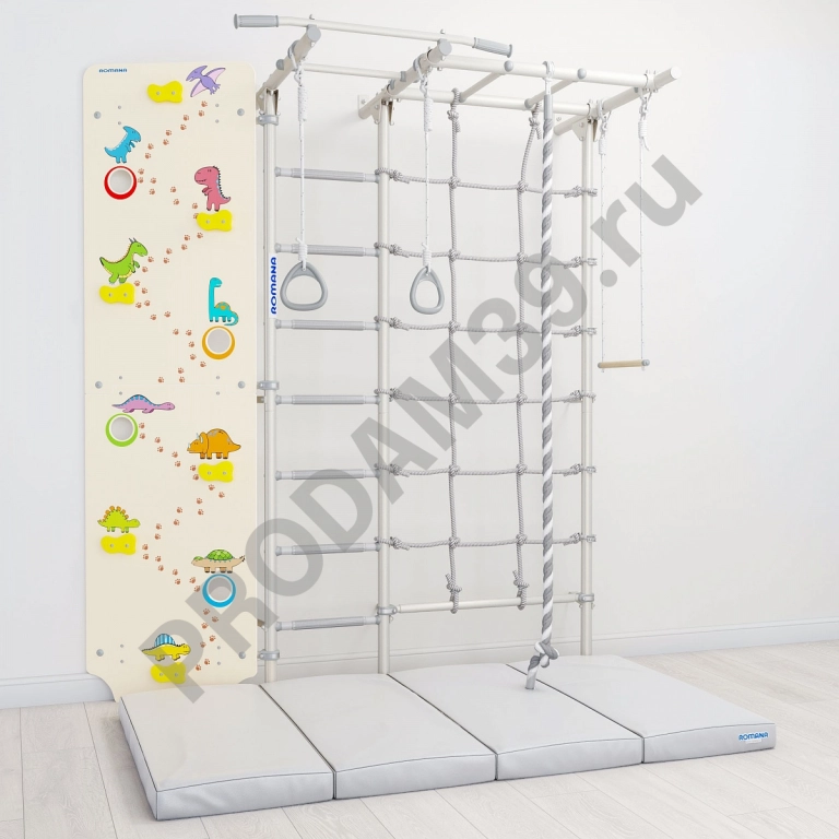Детский спортивный комплекс пристенный ROMANA S7 со скалодромом (Комплект №9)
