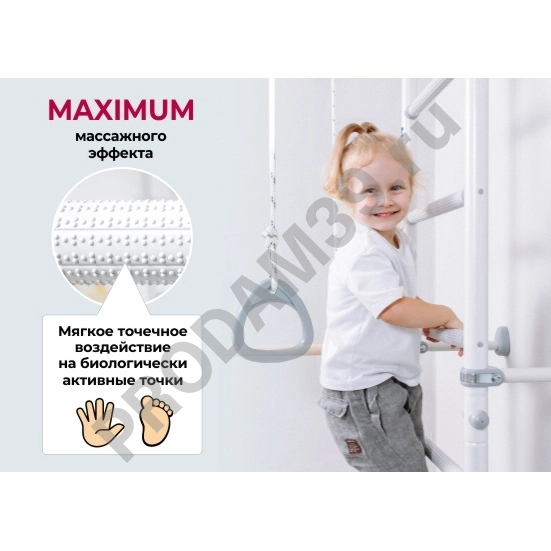 Детский спортивный комплекс пристенный ROMANA S7 со скалодромом (Комплект №9)