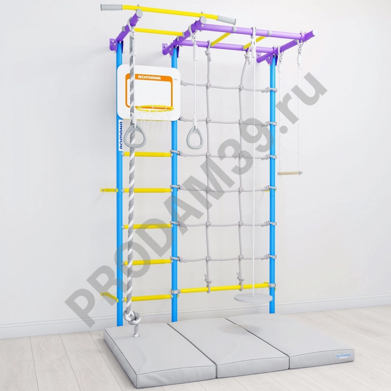 Детский спортивный комплекс пристенный ROMANA S7 PRO (Комплект №8)
