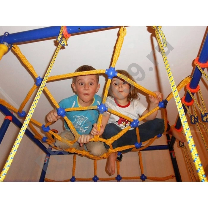 Детский спортивный комплекс пристенный 5-ти опорный со скалодромом