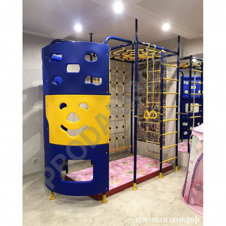 Детский спортивный комплекс пристенный 5-ти опорный с Паутиной и Башней