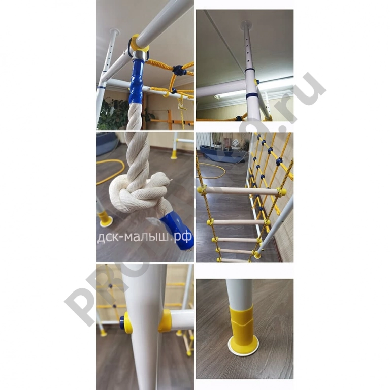 Детский спортивный комплекс пристенный 5-ти опорный с Паутиной и Башней