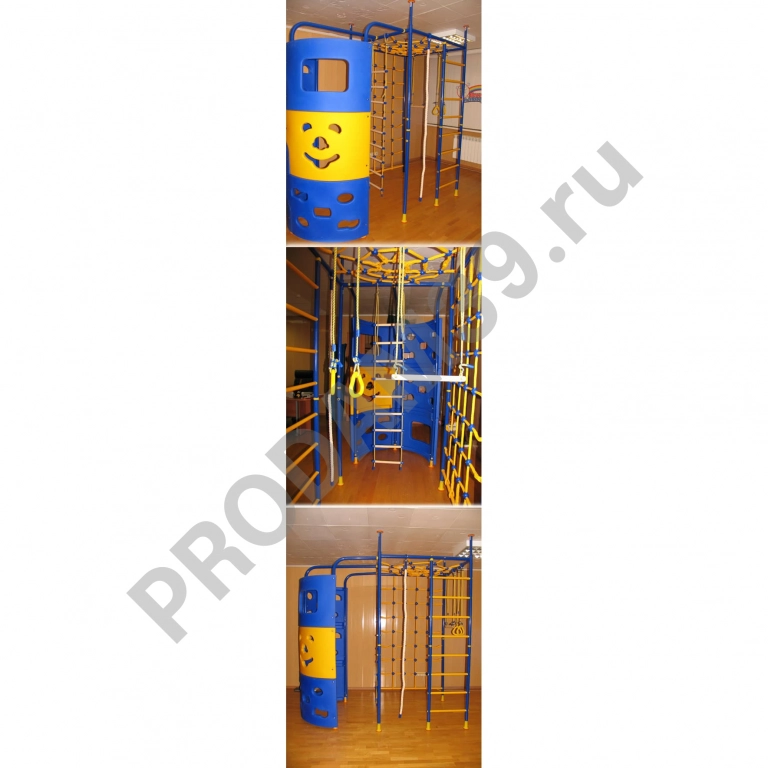 Детский спортивный комплекс пристенный 5-ти опорный с Паутиной и Башней