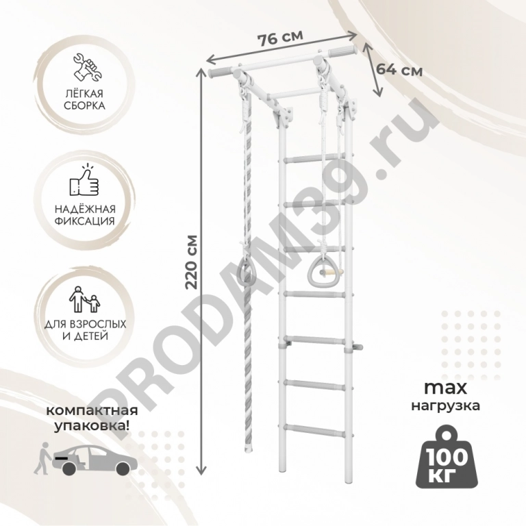 Детский спортивный комплекс пристенный DSK 3 Pastel