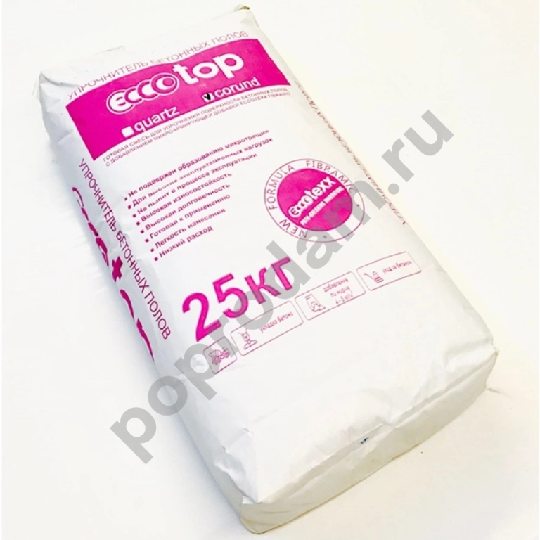 EccoTop, упрочнитель поверхности бетонного пола с микрофиброй