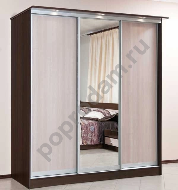 Шкаф-купе 3-х дверный с 1 зеркалом от производителя