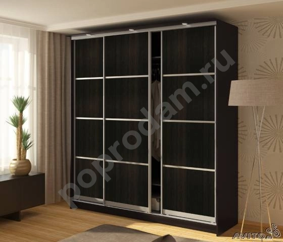 Шкаф-купе 3-х дверный с делителями от производителя