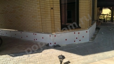 Утепление цоколя пенопластом