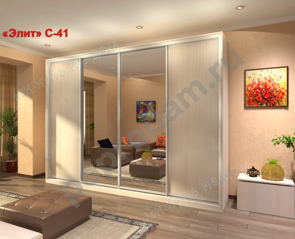 Шкаф-купе 4-х дверный от производителя 