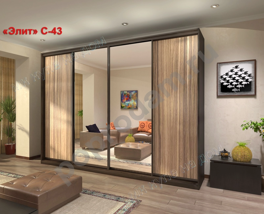 Шкаф-купе 4-х дверный от производителя 