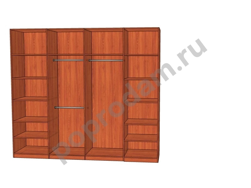 Шкаф купе со вставками из черного стекла