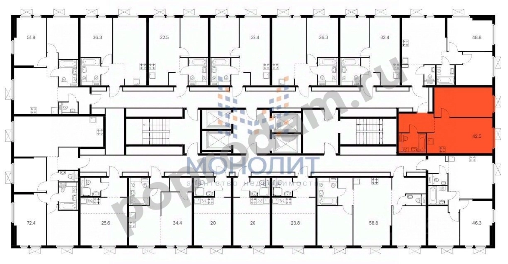 1-к кв. Москва Северо-Западный ао, Митино р-н, Митинский Лес жилой комплекс, 1.3 (42.5 кв.м)