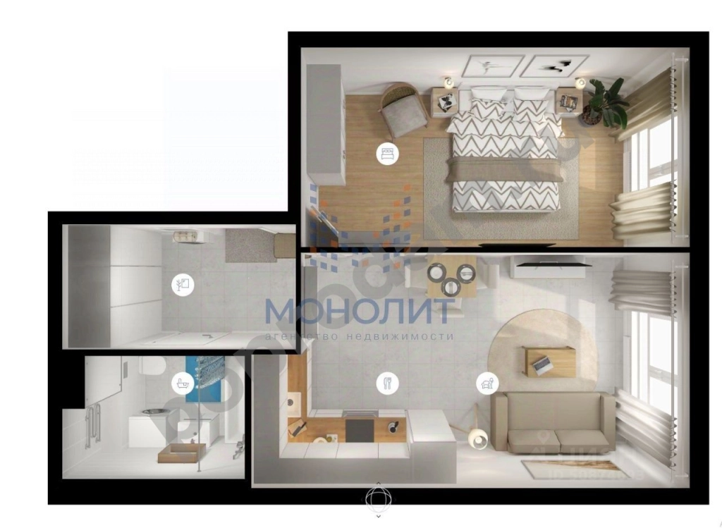 1-к кв. Москва Северо-Западный ао, Митино р-н, Митинский Лес жилой комплекс, 1.3 (42.5 кв.м)