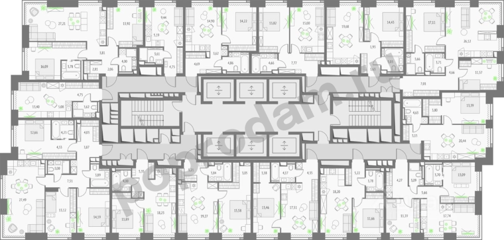 1-к кв. Москва Огородный проезд, 4С2 (42.68 кв.м)