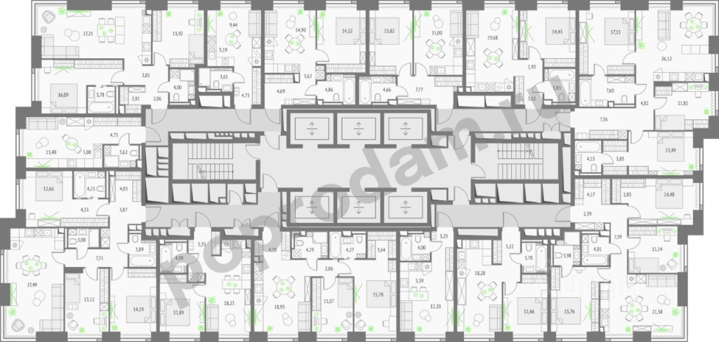 1-к кв. Москва Огородный проезд, 4С2 (42.29 кв.м)