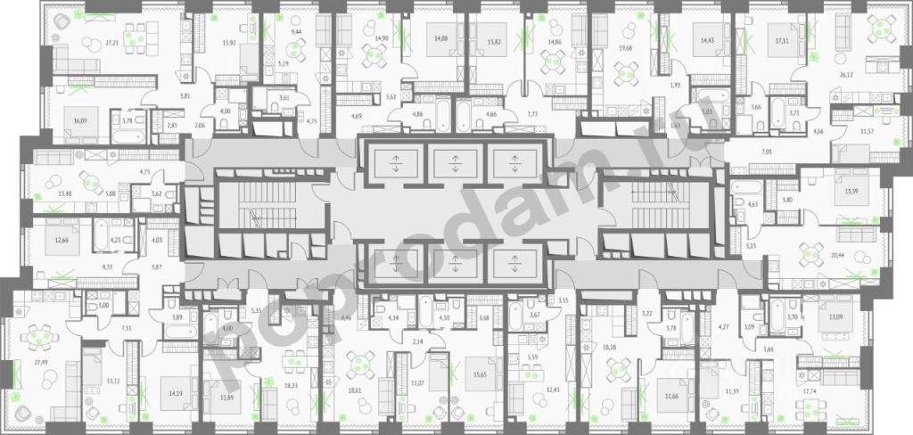 1-к кв. Москва Огородный проезд, 4С2 (41.11 кв.м)