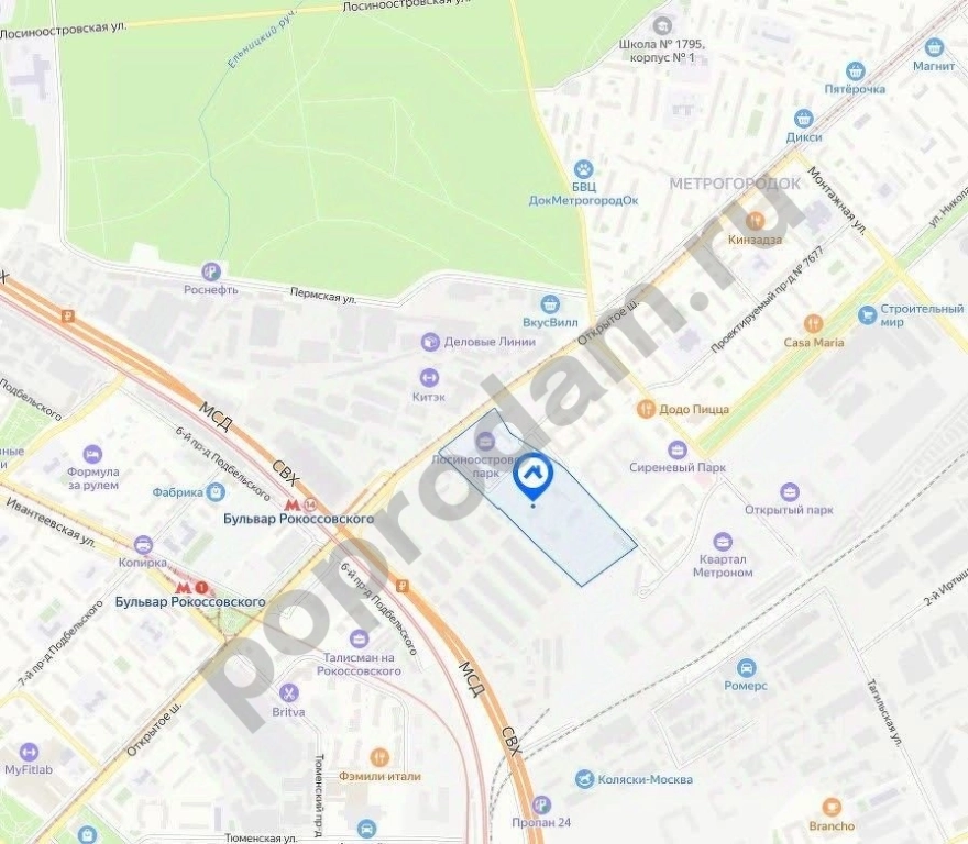 1-к кв. Москва Лосиноостровский Парк жилой комплекс, к2.1 (32.5 кв.м)