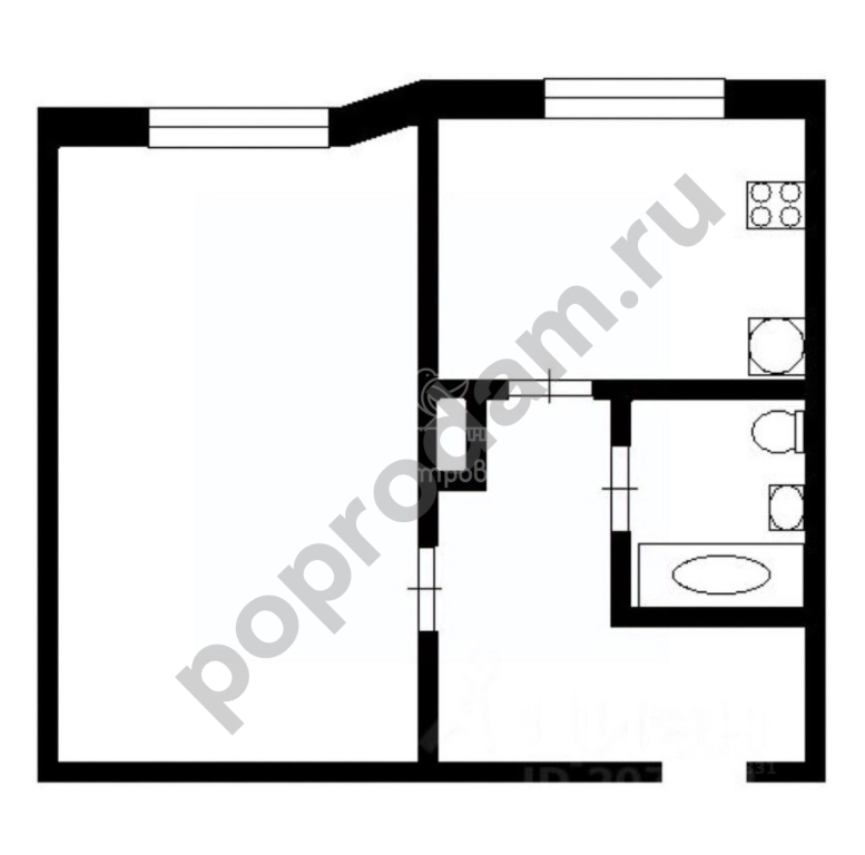 1-к кв. Москва Коломенская наб., 22 (37.4 кв.м)