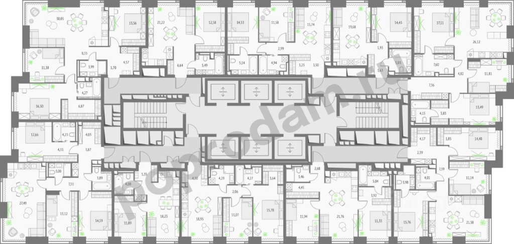 3-к кв. Москва Огородный проезд, 4С2 (98.32 кв.м)