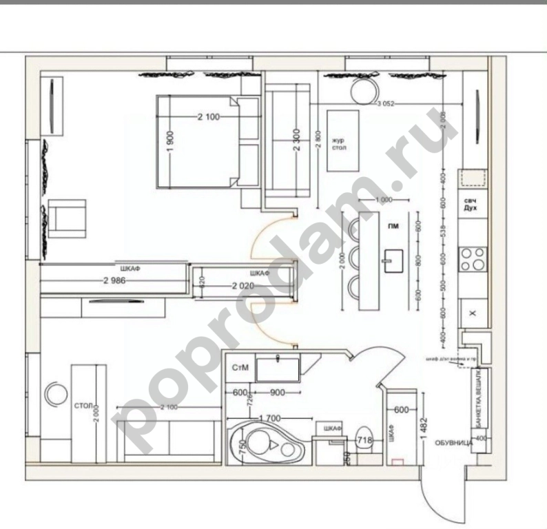 3-к кв. Москва Кронштадтский бул., 6к1 (74.0 кв.м)