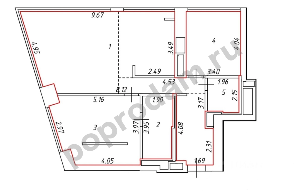 3-к кв. Москва Краснопресненская наб., 14Ак3 (102.5 кв.м)