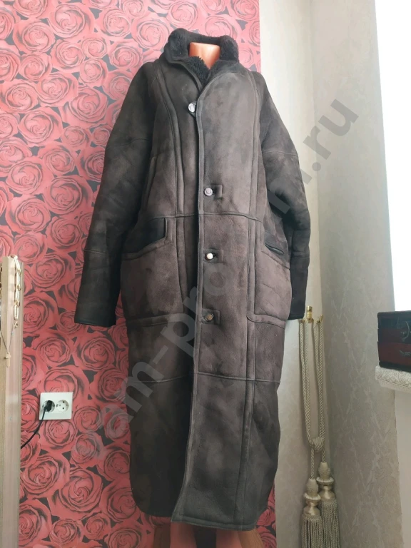 Мужская дубленка натуральный мех р 58 60