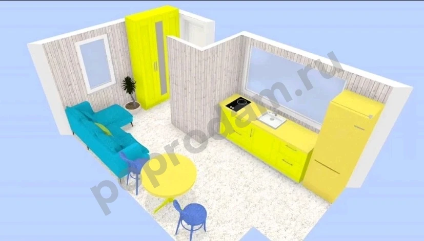 Дачный домик-студия 5,5м * 3,5м