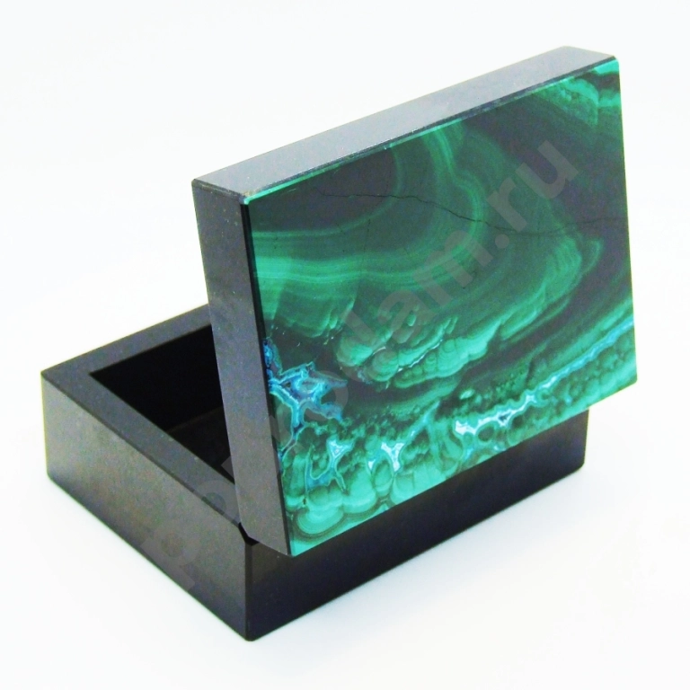 Малахит с Хризоколлой - Коллекционная Шкатулка