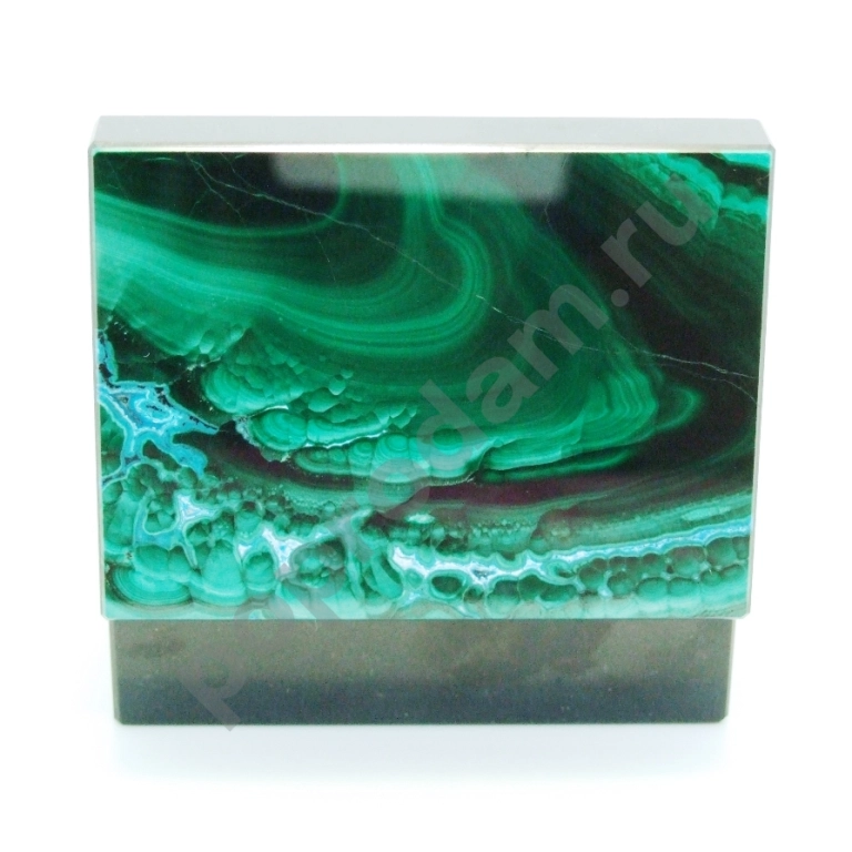 Малахит с Хризоколлой - Коллекционная Шкатулка