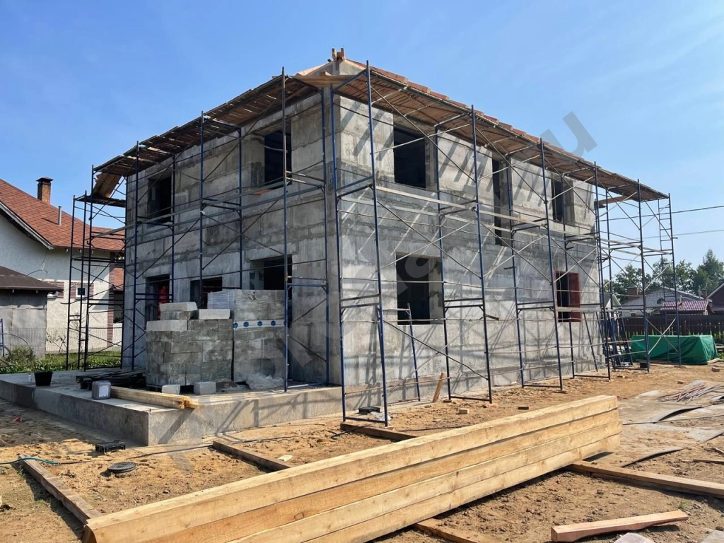 Домокомплект из полистиролбетона панели крупноформатные паз-гребень.