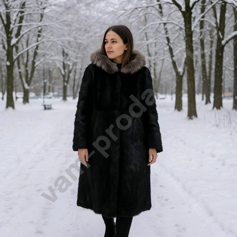 Шуба размер 54 натуральный мех