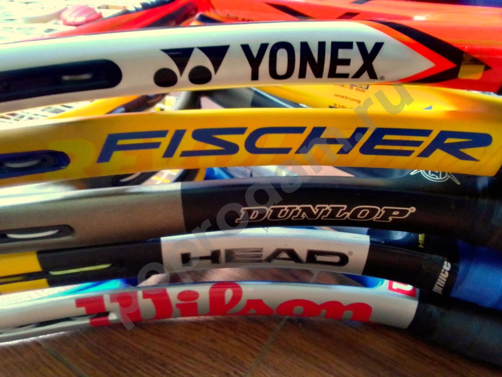 Ракетки, сумки, перетяжка струн.