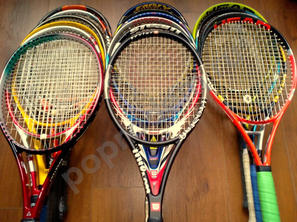 Ракетки, сумки, перетяжка струн.