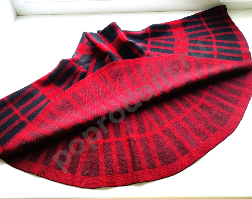 Юбка-солнце красная в клетку