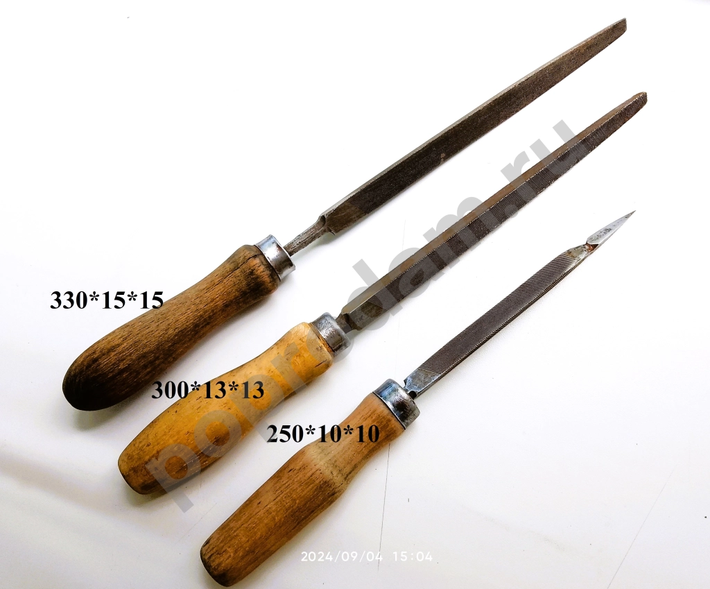 Напильники трехгранные СССР с деревянной ручкой