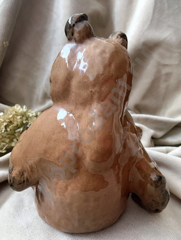 Медведица с медвежатами статуэтка Гжель