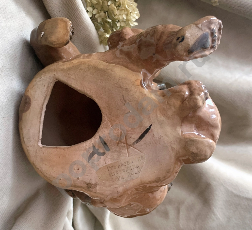 Медведица с медвежатами статуэтка Гжель