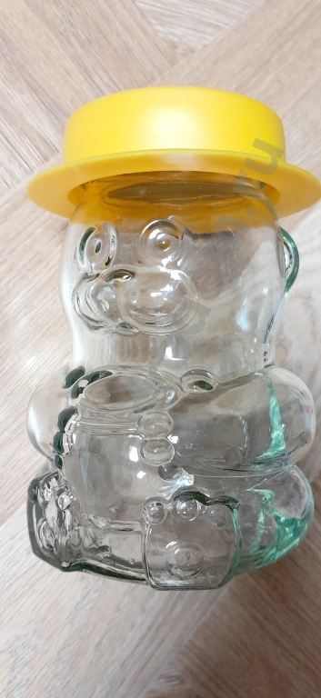 Банка стеклянная для меда, варенья Медведь (400 г)