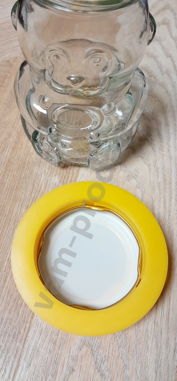 Банка стеклянная для меда, варенья Медведь (400 г)