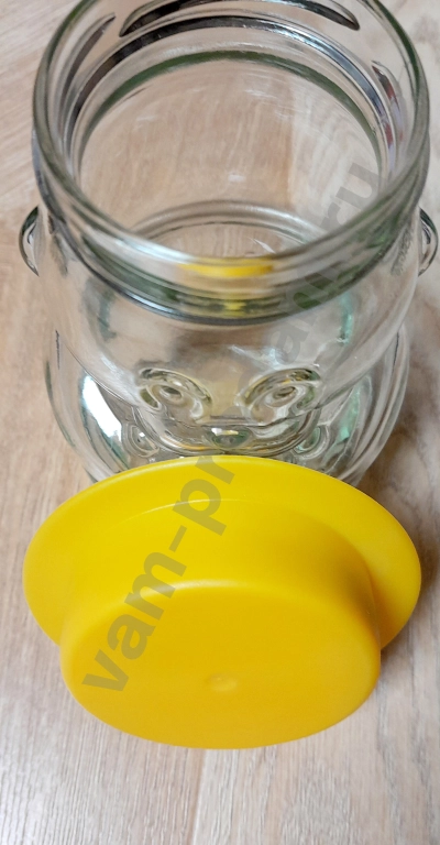 Банка стеклянная для меда, варенья Медведь (400 г)