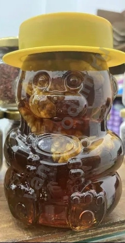 Банка стеклянная для меда, варенья Медведь (400 г)