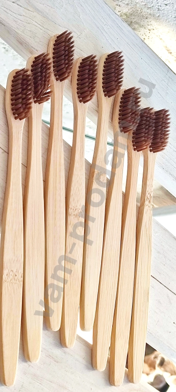Набор бамбуковых зубных щёток эко из 8 штук