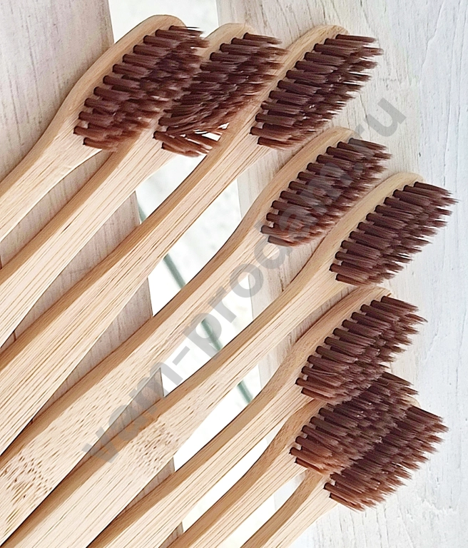 Набор бамбуковых зубных щёток эко из 8 штук