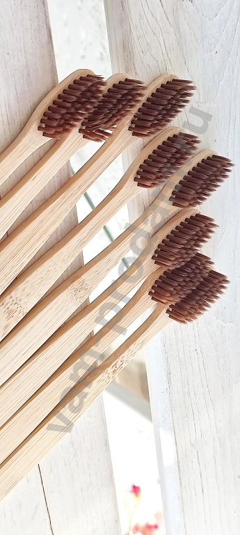 Набор бамбуковых зубных щёток эко из 8 штук