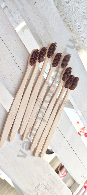 Набор бамбуковых зубных щёток эко из 8 штук